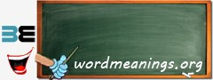 WordMeaning blackboard for o